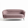 Upholstered pink loveseat with metal legs 150 x 70 x 80cm for living room